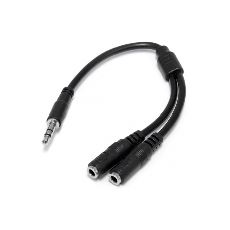 StarTech.com 6 in. 3.5mm Audio Splitter Cable - Stereo Splitter Cable - Gold Terminals - 3.5mm Male to 2x 3.5mm Female - Headphone Splitter (MUY1MFF) - Audio splitter - stereo mini jack male to stereo mini jack female - 15.2 cm - for P / N: MU1MMS, PCISOUND4CH - 3