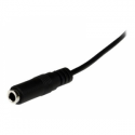 StarTech.com 2m Slim 3.5mm Stereo Extension Audio Cable - Male  /  Female - Headphone Audio Extension Cable Cord - 2x Mini Jack 3.5mm - 2 m (MU2MMFS) - Audio extension cable - stereo mini jack female to stereo mini jack male - 2 m - black