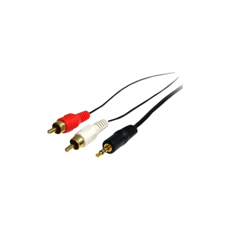 StarTech.com 3.5mm to RCA Cable - 6 ft  /  1.8m - RCA Audio Cable - Headphone to RCA Cable - Audio to RCA Cable (MU6MMRCA) - Audio cable - stereo mini jack male to RCA x 2 male - 1.83 m - black - for P / N: HD202A, PEXHDCAP60L2, ST121HDBTSC, ST12MHDLNHK, ST12MHDLNHR, ST222HDBT, VID2HDCON2 - 0