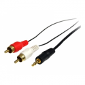 StarTech.com 3.5mm to RCA Cable - 6 ft  /  1.8m - RCA Audio Cable - Headphone to RCA Cable - Audio to RCA Cable (MU6MMRCA) - Audio cable - stereo mini jack male to RCA x 2 male - 1.83 m - black - for P / N: HD202A, PEXHDCAP60L2, ST121HDBTSC, ST12MHDLNHK, ST12MHDLNHR, ST222HDBT, VID2HDCON2