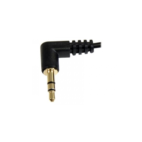 StarTech.com 6 ft. (1.8 m) Right Angle 3.5 mm Audio Cable - 3.5mm Slim Audio Cable - Right Angle - Male / Male - Aux Cable (MU6MMS2RA) - Audio cable - stereo mini jack male to stereo mini jack male - 1.8 m - black - 1