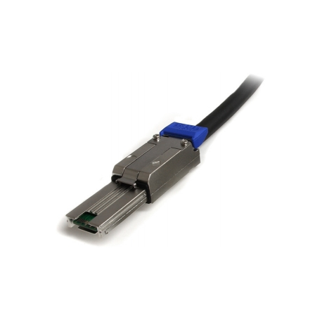 StarTech.com 1m External Mini SAS Cable - Serial Attached SCSI SFF-8088 to SFF-8088 - 2x SFF-8088 (M) - 1 meter, Black (ISAS88881) - SAS external cable - TAA Compliant - SAS 6Gbit / s - 4-Lane - 26 pin 4x Shielded Mini MultiLane SAS (SFF-8088) (P) to 26 pin 4x Shielded Mini MultiLane SAS (SFF-8088) (P) - 1 m - latched - black - 1