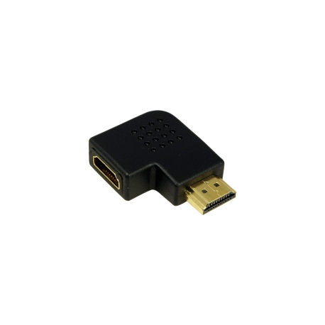 LogiLink - HDMI right angle adapter - HDMI female to HDMI male - black - 90° connector - 0