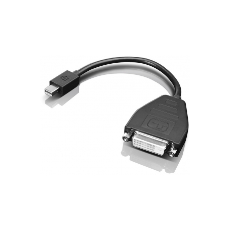 Lenovo - DisplayPort adapter - single link - Mini DisplayPort (M) to DVI-D (F) - 20 cm - for ThinkPad L570; P51; T470; W550; X240; ThinkStation P330 Gen 2; P34X; P350; P520; P620 - 2