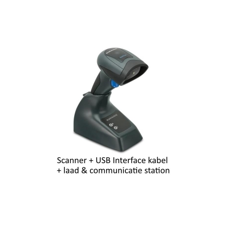 Datalogic BC2030 Base / Charger Multi-Interface 433MHz - Bar code scanner docking cradle - black - for QuickScan QM2430 - 1