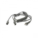 Zebra - Keyboard wedge cable - PS / 2 - 2.8 m - coiled - for Symbol LS2208; Zebra LI2208