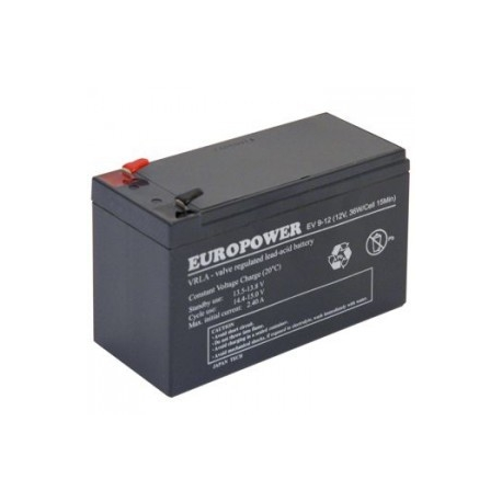 EMU BATTERY 12V 9AH VRLA//EV9-12 T2 EUROPOWER - 0