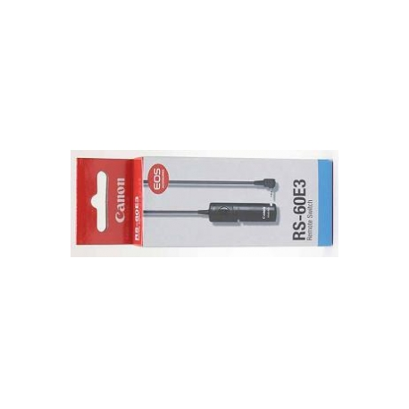 Canon RS-60E3 - Camera remote control - cable - black - for EOS 250, 850, 90, Kiss X10, Kiss X90, Rebel SL3, Rebel T7+, Rebel T8i, RP; PowerShot SX70 - 0