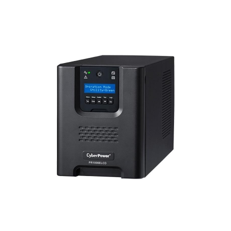 CyberPower Professional Series PR1000ELCD - UPS - AC 230 V - 900 Watt - 1000 VA - 12 Ah - RS-232, USB - output connectors: 8 - 0
