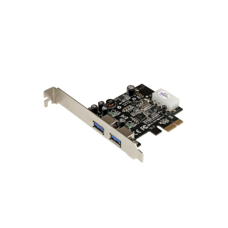 Startech 2 PORT USB 3.0 PCI EXPRESS (2 Port PCI Express PCIe SuperSpeed USB 3.0 Card Adapter with UASP, LP4 Power)