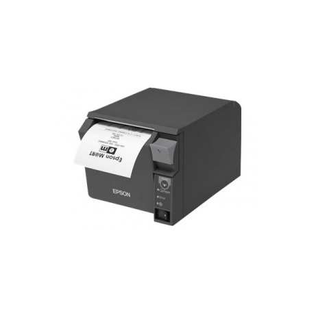 Epson TM T70II - Receipt printer - thermal line - Roll (8 cm) - 180 dpi - up to 250 mm / sec - USB 2.0, serial - cutter - dark grey - 1