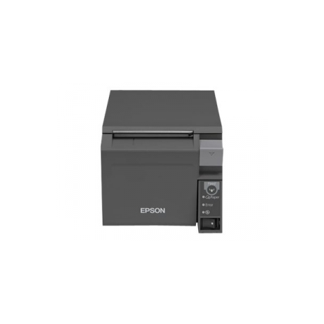 Epson TM T70II - Receipt printer - thermal line - Roll (8 cm) - 180 dpi - up to 250 mm / sec - USB 2.0, serial - cutter - dark grey - 3