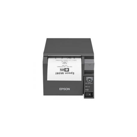 Epson TM T70II - Receipt printer - thermal line - Roll (8 cm) - 180 dpi - up to 250 mm / sec - USB 2.0, serial - cutter - dark grey - 5