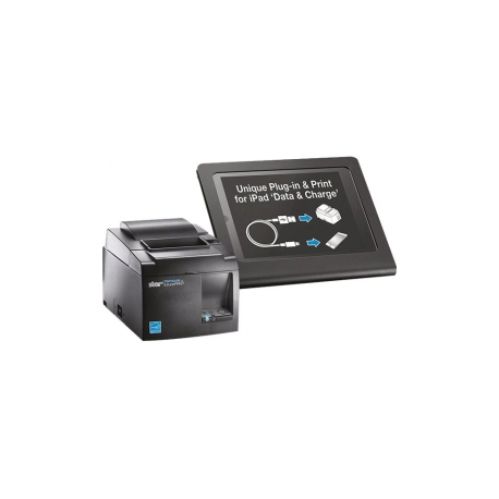 Star TSP 143IIIU futurePRNT - Receipt printer - two-colour (monochrome) - direct thermal - Roll (8 cm) - 203 dpi - up to 250 mm / sec - USB 2.0 - cutter - charcoal grey - 3