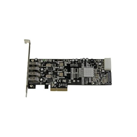 StarTech.com 4 Port PCI Express USB 3.0 Card - 3 External and 1 Internal - Native OS Support in Windows 8 and 7 - Standard and Low-Profile (PEXUSB3S42) - USB adapter - PCIe 2.0 low profile - USB 3.0 x 4 - for P / N: CFASTRWU3, ST1030USBM, ST43004UA, ST4300MINI, TB31PCIEX16 - 1