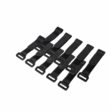 LogiLink Wire Strap Set with Velcro - Cable strap - 15 cm - black (pack of 10)