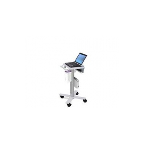 Ergotron StyleView - Cart - for notebook  /  barcode scanner (light-duty) - medical - steel - white, aluminium - screen size: up to 17" - 0