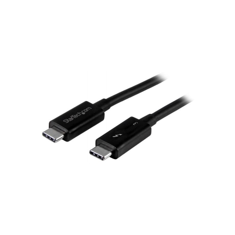 StarTech.com 40Gbps Thunderbolt 3 Cable - 1.6ft / 0.5m - Black - 5k 60Hz / 4k 60Hz - Certified TB3 USB-C Charger Cord w /  100W Power Delivery (TBLT34MM50CM) - Thunderbolt cable - USB-C (M) to USB-C (M) - Thunderbolt 3  /  USB  /  DisplayPort - 50 cm - black - for P / N: PEXUSB321C, TB33A1C, TB3DK2DHV, TB3DK2DHVUE, TB3DK2DPPDUE, TB3DKDPMAW, TB3DKDPMAWUE - 1