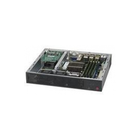 Supermicro SuperServer E300-8D - Server - Mini-1U - 1-way - 1 x Xeon D-1518 / 2.2 GHz - RAM 0 GB - no HDD - AST2400 - GigE, 10 GigE - no OS - monitor: none - black - 0