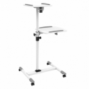 Techly Universal projector / notebook trolley with two shelves, white