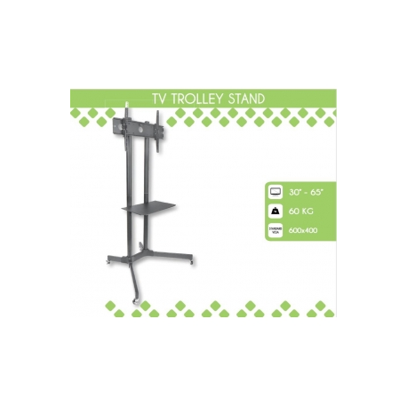 TECHly TROLLEY ICA-TR6 - Cart - for flat panel - black - screen size: 30"-65" - 3