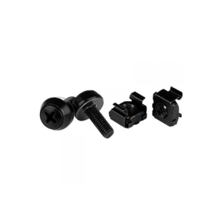StarTech.com M5 x 12mm Screws and Cage Nuts - 100 Pack - M5 Mounting Screws and Cage Nuts for Server Rack and Cabinet - Black (CABSCREWM52B) - Rack screws and nuts - black - for P / N: RACK-18U-20-WALL-OA, RACK-21U-20-WALL-OA, RACK-24U-20-WALL-OA, RK3236BKF, WALLMOUNT4 - 0