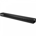 StarTech.com 3ft (1m) Vertical Cable Management Duct with Cover - 0U Open Slot Finger Duct Wire Raceway for 19 Inch Server Rack - Slotted Cord Channel (CMVER20UF) - Cable organizer - 91.4 cm - black - 20U - for P / N: RK2537BKM, RK4242BK24, RK4242BK30