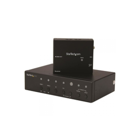 StarTech.com Multi-Input HDBaseT Extender with Built-in Switch - DisplayPort VGA and HDMI Over CAT5e or CAT6 - Up to 4K - up to 230 ft (STDHVHDBT) - Video / audio extender - HDMI - over CAT 5e / 6 - up to 70 m - 0