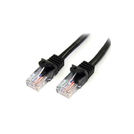 StarTech.com 0.5m Black Cat5e  /  Cat 5 Snagless Ethernet Patch Cable 0.5 m - Patch cable - RJ-45 (M) to RJ-45 (M) - 50 cm - UTP - CAT 5e - snagless, stranded - black - 1