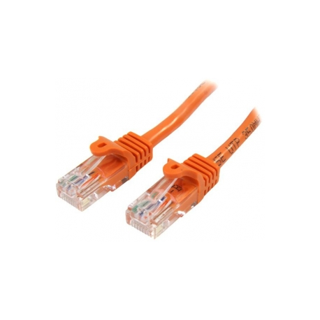 StarTech.com 0.5m Orange Cat5e  /  Cat 5 Snagless Ethernet Patch Cable 0.5 m - Patch cable - RJ-45 (M) to RJ-45 (M) - 50 cm - UTP - CAT 5e - snagless, stranded - orange - 1