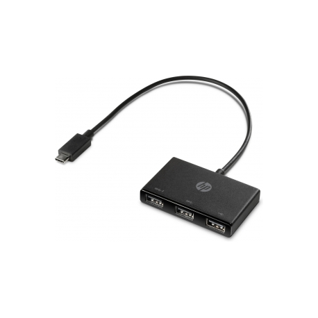 HP USB-C to USB-A - Hub - 3 x SuperSpeed USB 3.0 - desktop - for ZBook 15u G3, 15u G4, 15u G5, 15u G6, 15v G5, 17 G3, 17 G4, 17 G5, 17 G6, Create G7 - 3