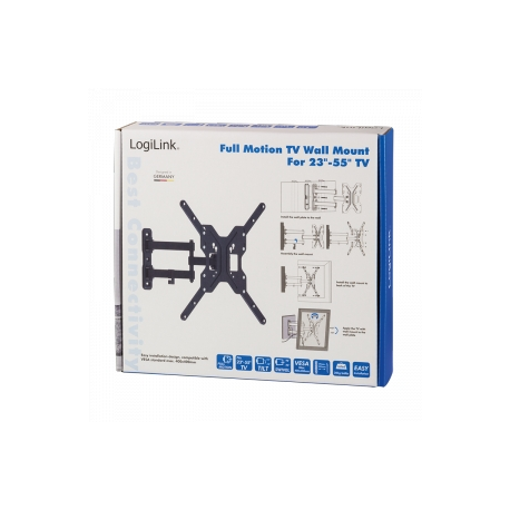 LogiLink - Bracket - for LCD TV - solid cold pressed steel - screen size: 23"-55" - wall-mountable - 2