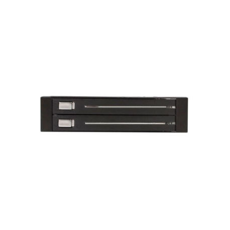 StarTech.com 2 Drive 2.5in Trayless Hot Swap SATA Mobile Rack Backplane - Dual Drive SATA Mobile Rack Enclosure for 3.5 HDD (HSB220SAT25B) - Storage bay adapter - black - 2