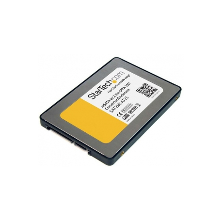 StarTech.com 2.5in SATA to Mini SATA SSD Adapter Enclosure - Mini PCIe ssd Adapter - SATA to mSATA - Mini PCIe SATA (SAT2MSAT25) - Storage enclosure - 2.5" - 1 Channel - SATA - silver - for P / N: BRACKET125PT, BRACKET125PTP, BRACKET425F, SATERASER4, SATSASDUPE11, SU2DUPERA11 - 4