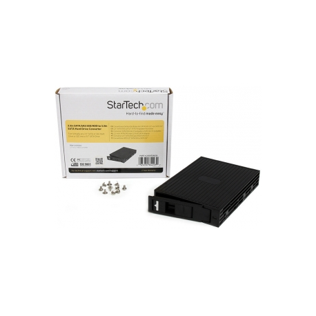 StarTech.com 2.5in SATA / SAS SSD / HDD to 3.5in SATA Hard Drive Converter - Storage bay adapter - 3.5" to 2.5" - black - 25SATSAS35 - Storage bay adapter - 3.5" to 2.5" - black - for P / N: S352BU33HR, SATDOCK5U3ER, SATDUP11IMG, SATERASER4, SATSASDUPE11, SU2DUPERA11 - 4