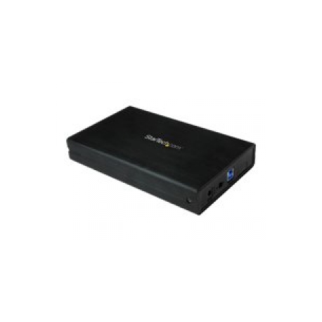 StarTech.com 3.5in Black Aluminum USB 3.0 External SATA III SSD  /  HDD Enclosure with UASP for SATA 6Gbps - 3.5" SATA Hard Drive Enclosure (S3510BMU33) - Storage enclosure - 3.5" - SATA 6Gb / s - USB 3.0 - black - for P / N: SVA12M2NEUA, SVA12M5NA, USBDUP15, USBDUPE115, USBDUPE17 - 0