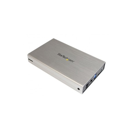 StarTech.com 3.5in Silver Aluminum USB 3.0 External SATA III SSD  /  HDD Enclosure with UASP - Portable USB 3 3.5" SATA Hard Drive Enclosure (S3510SMU33) - Storage enclosure - 3.5" - SATA 6Gb / s - USB 3.0 - silver - for P / N: SVA12M2NEUA, SVA12M5NA, USBDUP15, USBDUPE115, USBDUPE17 - 0