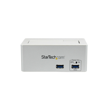 StarTech.com USB 3.0 SATA HDD Docking Station w / Fast Charge USB Hub & UASP - Storage controller - 2.5", 3.5" - SATA 6Gb / s - USB 3.0 - white & silver - for P / N: SVA12M5NA, USBDUP15, USBDUPE115, USBDUPE17 - 1