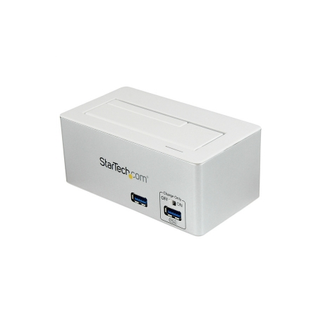 StarTech.com USB 3.0 SATA HDD Docking Station w / Fast Charge USB Hub & UASP - Storage controller - 2.5", 3.5" - SATA 6Gb / s - USB 3.0 - white & silver - for P / N: SVA12M5NA, USBDUP15, USBDUPE115, USBDUPE17 - 3
