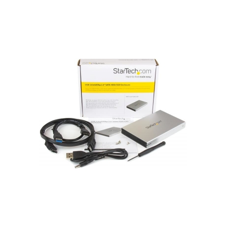StarTech.com eSATAp / eSATA External Hard Drive Enclosure - 2.5" SATA III Hard Drive Enclosure - Portable HDD / SDD w / UASP (S251SMU33EP) - Storage enclosure - 2.5" - SATA 6Gb / s - eSATA 6Gb / s, USB 3.0 - silver - for P / N: HB30C1A1CPD, HB30C3AGEPD, HB30C3APDW, HB30C4ABW, HB30C4AFPD, HB30C4AFS, ST4300MINI - 3