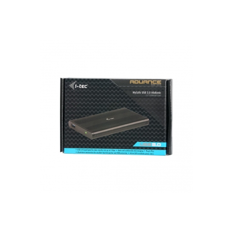 i-Tec MySafe AluBasic Advance - Storage enclosure - 2.5" - SATA 6Gb / s - USB 3.0 - 7
