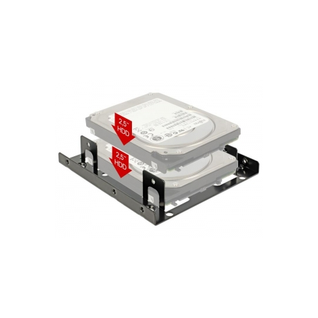 DeLOCK - Storage bay adapter - 3.5" to 2 x 2.5" - 0