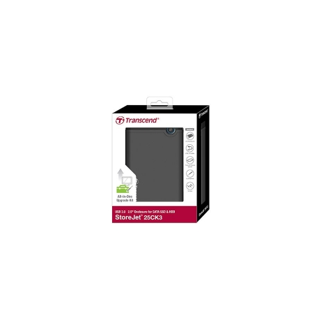 Transcend StoreJet 2.5" - Storage enclosure - 2.5" - SATA 6Gb / s - USB 3.0 - 2